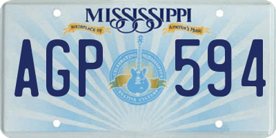 MS license plate AGP594