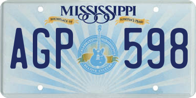 MS license plate AGP598