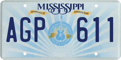 MS license plate AGP611