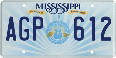 MS license plate AGP612