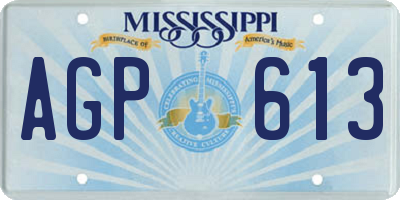 MS license plate AGP613