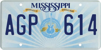 MS license plate AGP614