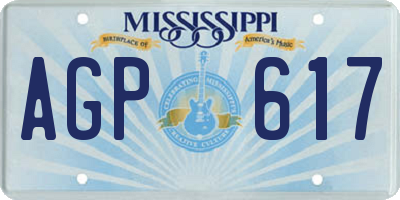 MS license plate AGP617