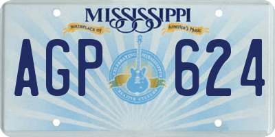 MS license plate AGP624