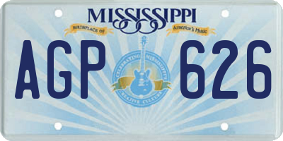 MS license plate AGP626