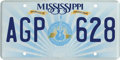 MS license plate AGP628