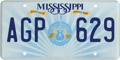 MS license plate AGP629