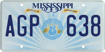 MS license plate AGP638