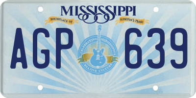 MS license plate AGP639