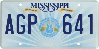 MS license plate AGP641