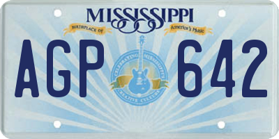 MS license plate AGP642
