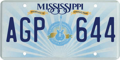 MS license plate AGP644