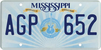 MS license plate AGP652