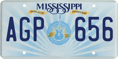 MS license plate AGP656