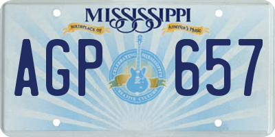 MS license plate AGP657