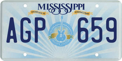 MS license plate AGP659