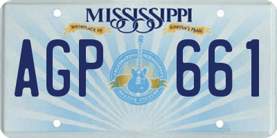 MS license plate AGP661