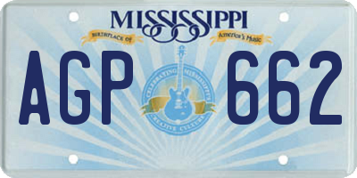 MS license plate AGP662
