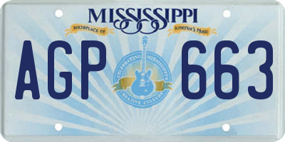 MS license plate AGP663