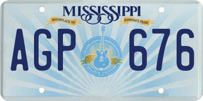 MS license plate AGP676