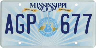 MS license plate AGP677