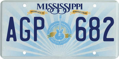 MS license plate AGP682