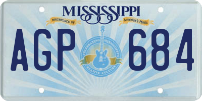 MS license plate AGP684