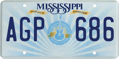 MS license plate AGP686