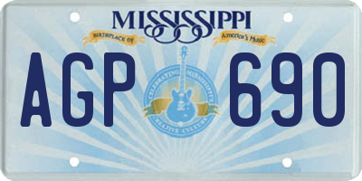 MS license plate AGP690