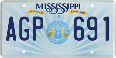 MS license plate AGP691