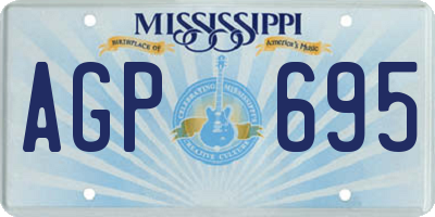 MS license plate AGP695