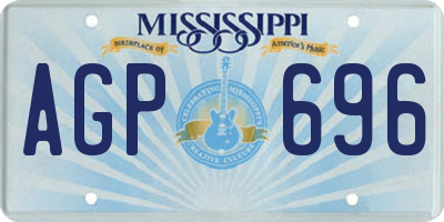 MS license plate AGP696