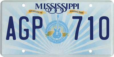 MS license plate AGP710