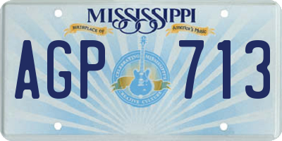 MS license plate AGP713