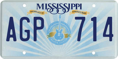 MS license plate AGP714
