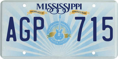MS license plate AGP715