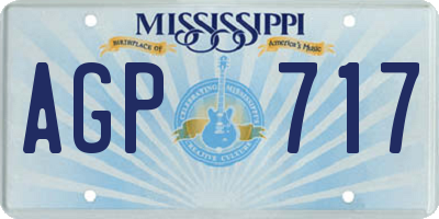 MS license plate AGP717
