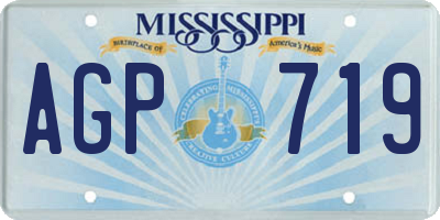 MS license plate AGP719