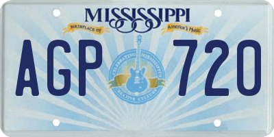 MS license plate AGP720