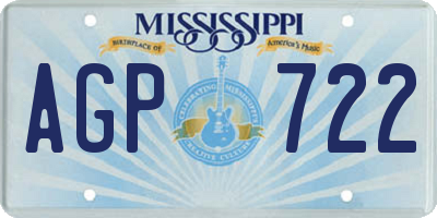 MS license plate AGP722