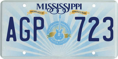 MS license plate AGP723