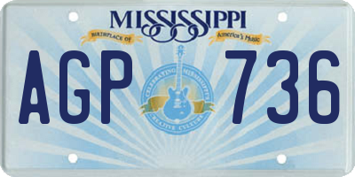 MS license plate AGP736