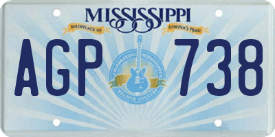 MS license plate AGP738