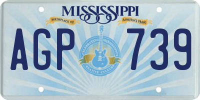 MS license plate AGP739