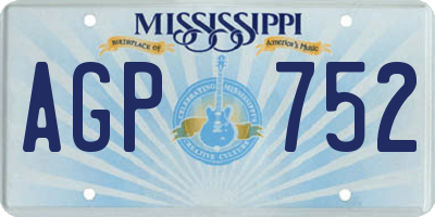 MS license plate AGP752