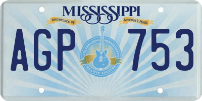 MS license plate AGP753