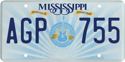 MS license plate AGP755