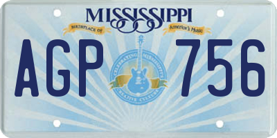 MS license plate AGP756