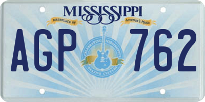 MS license plate AGP762