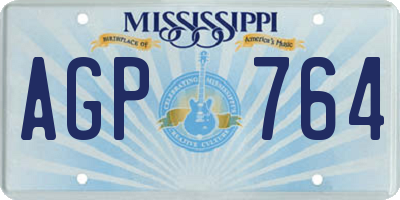 MS license plate AGP764